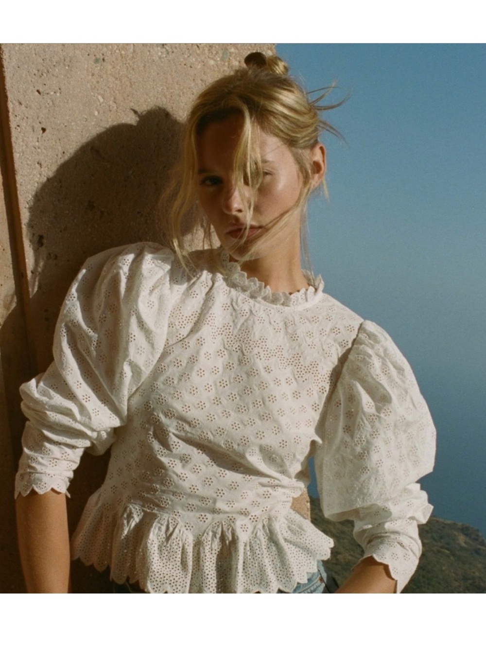 Doen Rosalind Top in Salt